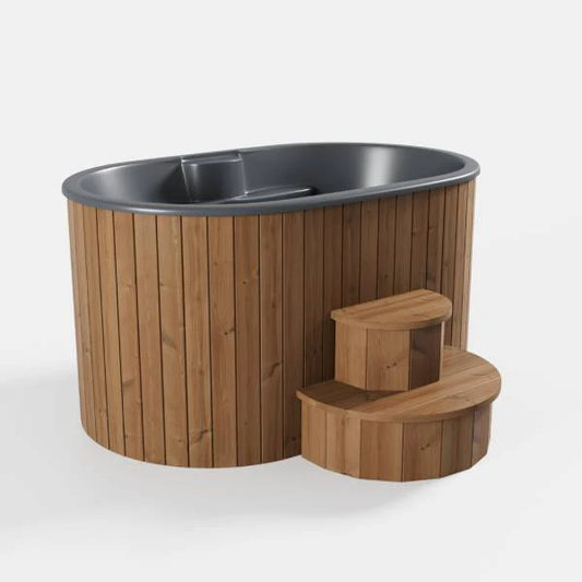 SaunaLife S2N cold plunge and hot immersion tub for 2 people.